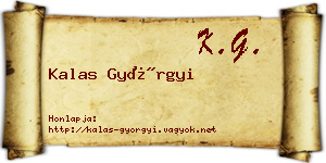 Kalas Györgyi névjegykártya