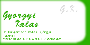 gyorgyi kalas business card