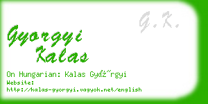 gyorgyi kalas business card